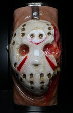 Cargar imagen en el visor de la galería, Crystal Lake Killer Friday the 13th Inspired Jason Half Mask Lighter Sleeve Artist choice