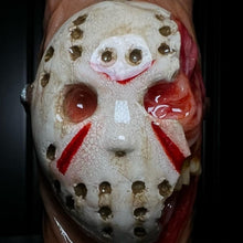 Cargar imagen en el visor de la galería, Crystal Lake Killer Friday the 13th Inspired Jason Half Mask Lighter Sleeve Artist choice