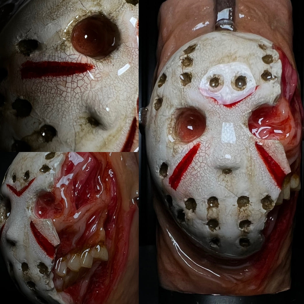 Crystal Lake Killer Friday the 13th Inspired Jason Half Mask Lighter Sleeve Artist choice